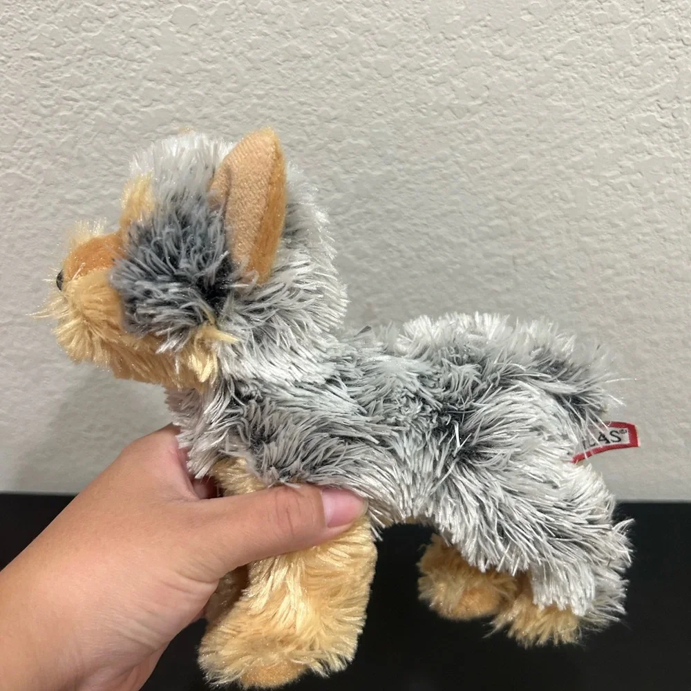 Douglas RARE Retired Yorke Small Mini 8” Plush Dog Grey Tan